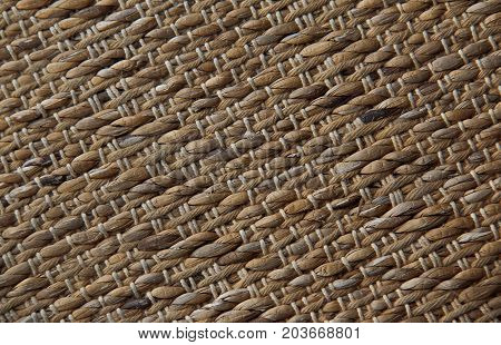 Background and texture of wicker by hemp rope.