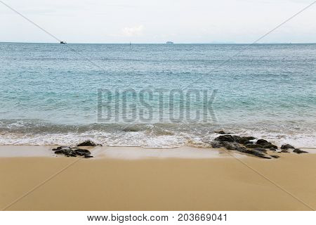 Peaceful beach. Close up of beach for background and texture.