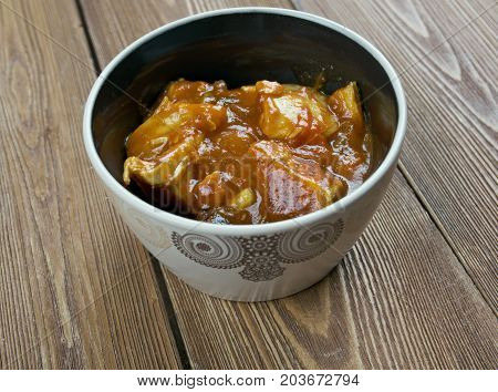 Domoda - Gambian Peanut Stew , close up meal