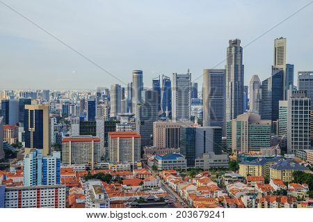 view of the cityscape of Singapore city