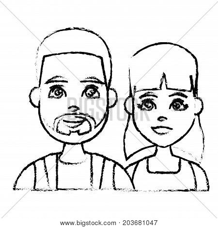 Young Couple Cartoon
