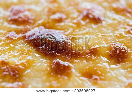 Pastitsio Traditional Greek Baked Pasta Casserole With Ground Beef, Tomatoes, Feta Cheese And Becham
