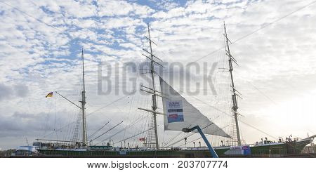 The Rickmer Rickmers, A Sailing Ship - Three Masted Barque. Hamburg, Germany