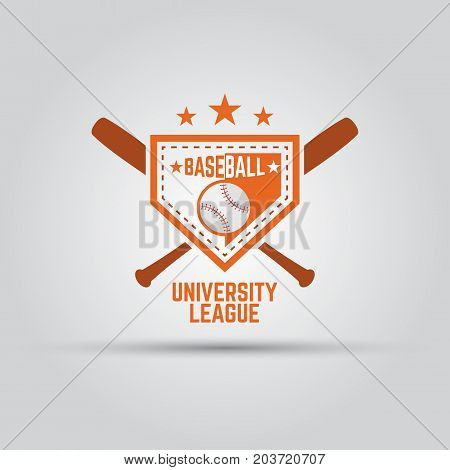 baseball university sport league isolated vector colored badge template