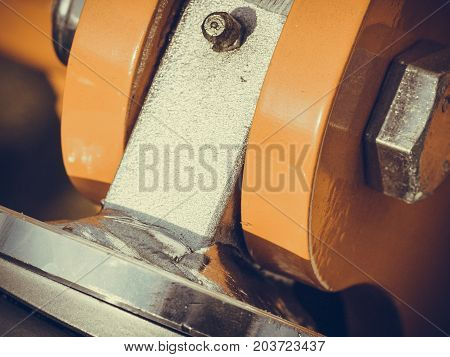Detailed Closeup Of Shock Absorber, Big Snubber