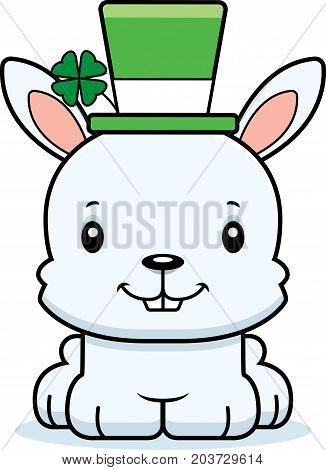 Cartoon Smiling Irish Bunny