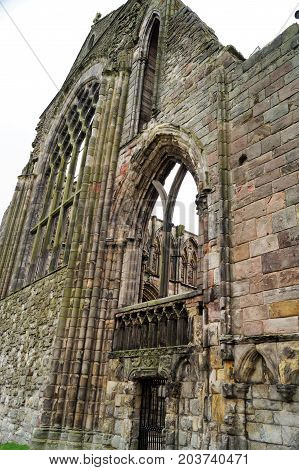 Abbey in ruins of Scotland, Edinburgh, Europe