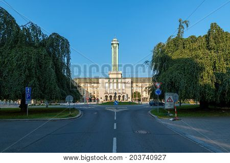 New Town Hall with an observation tower in Ostrava, Czech republic