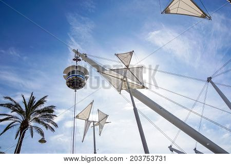 GENOA, ITALY - JUNE 23, 2017 View of Genoa italy - Porto Antico