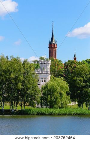 View of the Druskininkai city from the lake Druskonis