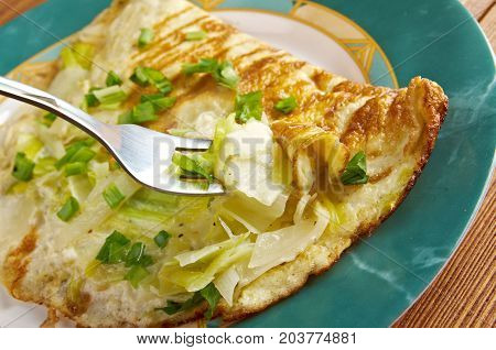 Omelette With Fresh Leek