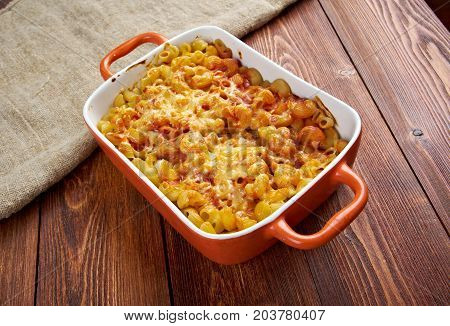 Pasta Elbow Macaroni  Bake With Pancetta