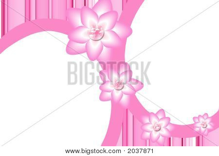 Rosa Blüten Bild Grenze