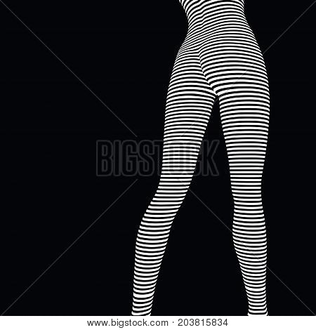 Beautiful legs of woman and butterfly. Beauty, care and fitnes. Female foot.
