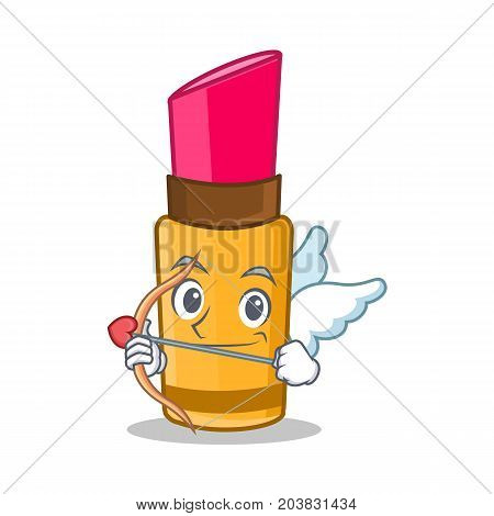 Cupid lipstick character cartoon style vector illustration