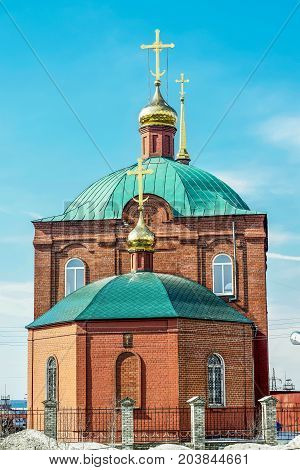 Russia . Pervouralsk. The Church of Peter and Paul.