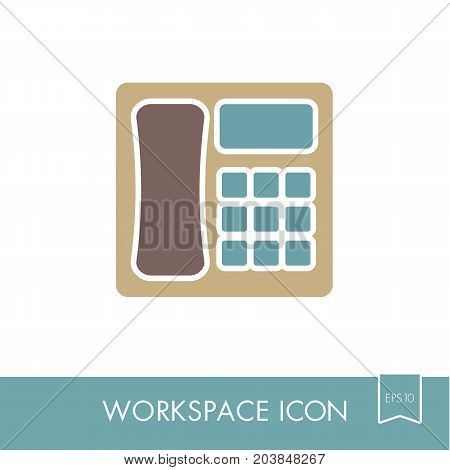 Phone outline icon. Workspace sign. Graph symbol for your web site design logo app UI. Vector illustration EPS10.