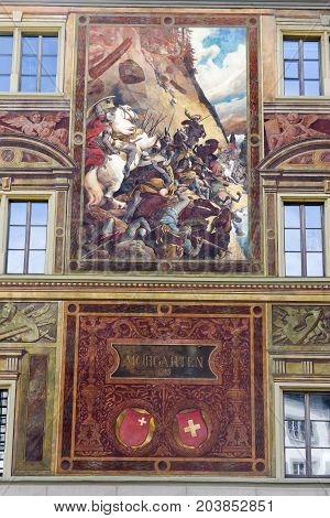 The Town Hall At Schwyz On Switzerland