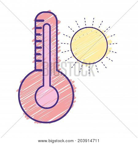 thermometer measure instrument to know the temperature vector illustration