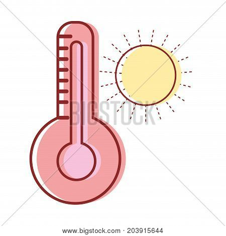 thermometer measure instrument to know the temperature vector illustration