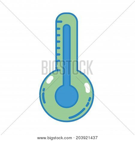 thermometer measure of temperature and indicator hot instrument vector illustration