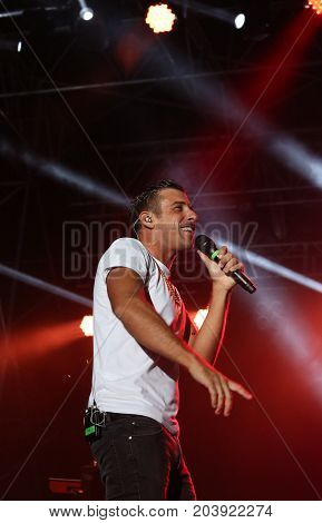 Vicenza, Vi, Italia - September 5, 2017: Live Concert Of Gabbani Francesco An Italian Singer-songwri