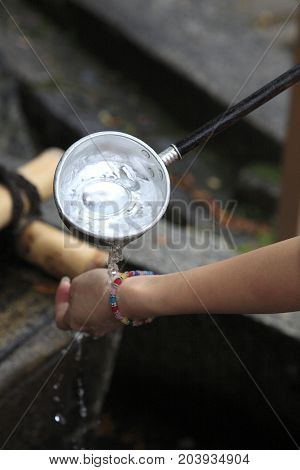 Washing hand in the 