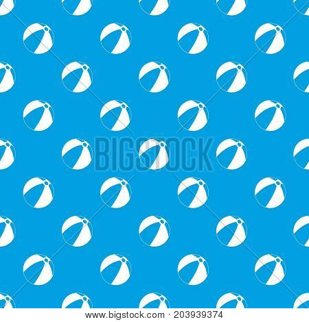 Ball for children to play pattern repeat seamless in blue color for any design. Vector geometric illustration