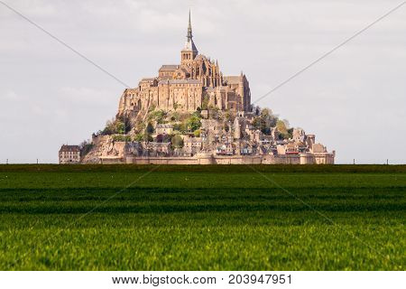 Le Mont-Saint-Michel off the country's northwestern coast at the mouth of the Couesnon River near Avranches in Normandy France
