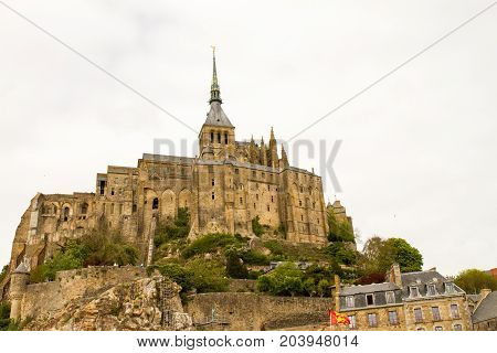 Le Mont-Saint-Michel off the country's northwestern coast at the mouth of the Couesnon River near Avranches in Normandy France