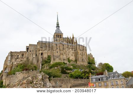 Le Mont-Saint-Michel off the country's northwestern coast at the mouth of the Couesnon River near Avranches in Normandy France