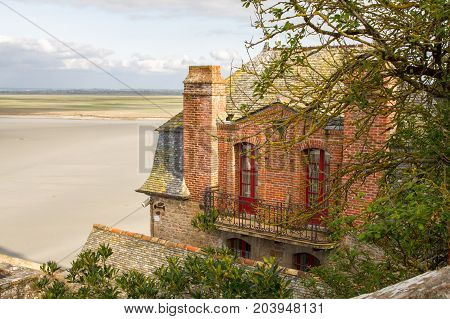 Le Mont-Saint-Michel off the country's northwestern coast at the mouth of the Couesnon River near Avranches in Normandy France