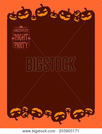 Style Halloween frame collection stock vector illustration