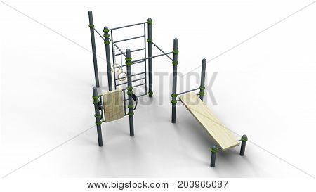 street sport rack complex 8 isolated on a white background 3d illustration render