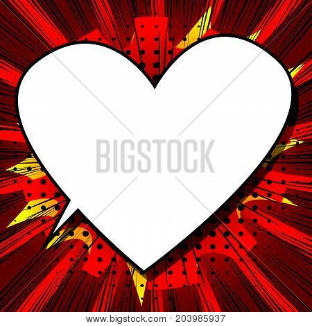Vector illustrated comic book style background with speech bubbles.