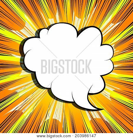 Vector illustrated comic book style background with speech bubbles.