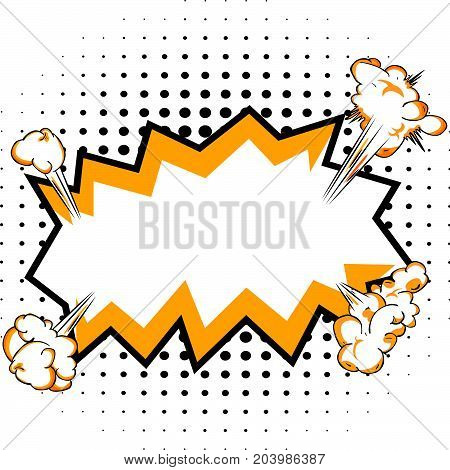 Vector illustrated comic book style background with speech bubbles.