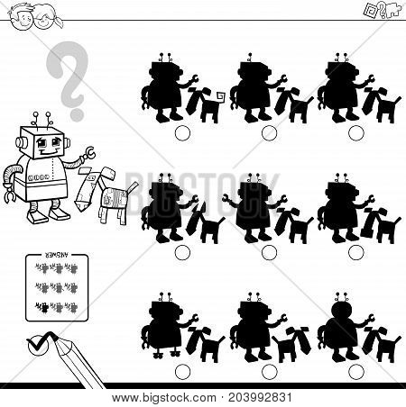 Shadows With Robots Coloring Book