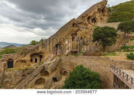 Monastery David Goreji large cave complex in Kakheti Georgia on the border with Azerbaijan