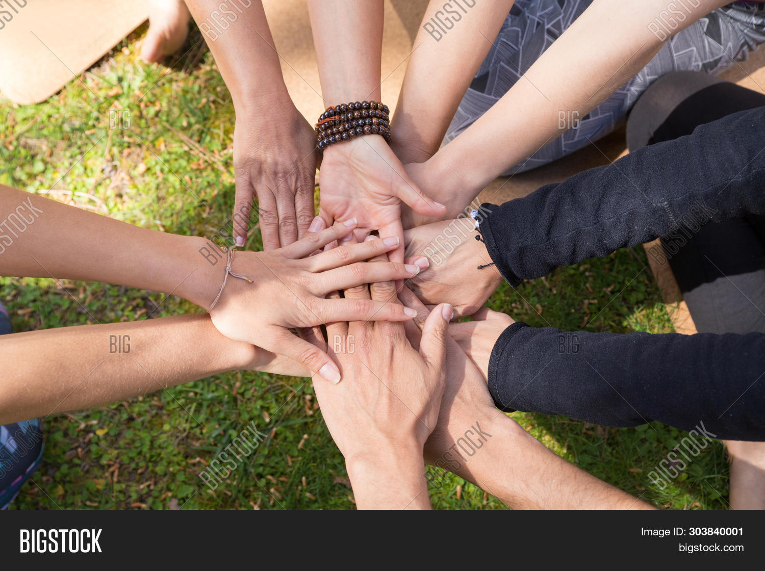 Top View Stack Hands Image & Photo (Free Trial) | Bigstock