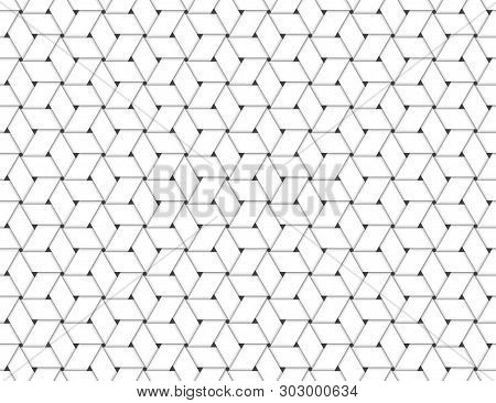 Plaited Paper Stripes Stars And Cubes Pattern Little White