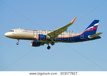 Saint Petersburg, Russia - May 13, 2019: Airbus A320-200 
