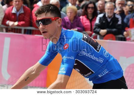 Cassino, Italy - May 16, 2019: Giulio Ciccone  Before The Start Of The Sixth Stage Of The 102Th Tour