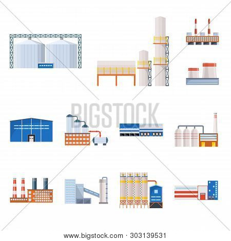 Isolated Object Of Industry And Building Symbol. Set Of Industry And Construction Stock Vector Illus