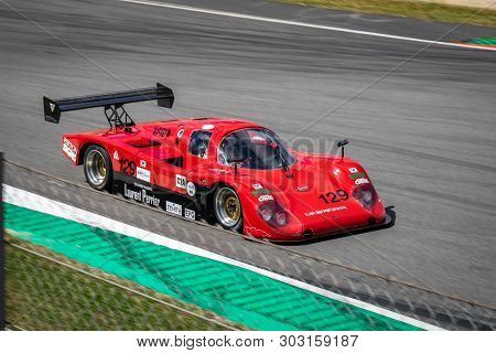 April 2019: Tiga Gc288 Classic Endurance Racing Group C In Montjuic Spirit Barcelona Circuit Car Sho
