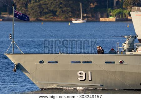 Sydney, Australia - October 5, 2013: Hmas Bundaberg (acpb 91) Armidale-class Patrol Boat Of The Roya