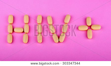 Hiv Therapy Efavirenz On Pink Background At Dry Sunny Summer Day