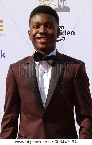LOS ANGELES - MAR 30:  Niles Fitch at the 50th NAACP Image Awards - Arrivals at the Dolby Theater on March 30, 2019 in Los Angeles, CA
