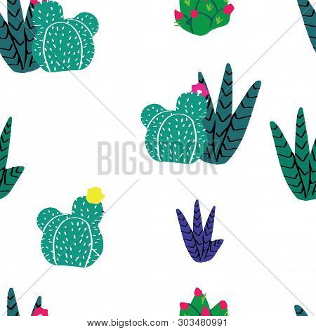 Home Decor In Modern Scandic Style. Succulents, Cactuses And Other Plants Growing In Florariums