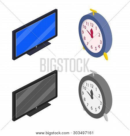 Vector Design Of Bedroom And Room Logo. Set Of Bedroom And Furniture Stock Vector Illustration.